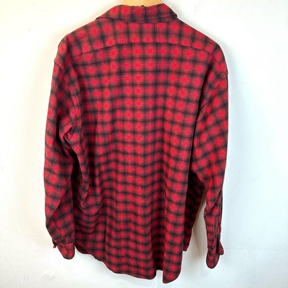 Polo‎ Jeans Ralph Lauren Vintage Red Flannel Shirt Men’s Large Read - Picture 5 of 8
